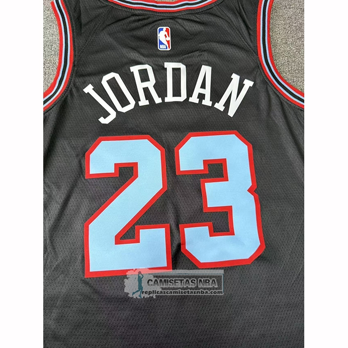 Camiseta Chicago Bulls Michael Jordan NO 23 Ciudad 2025-26 Negro